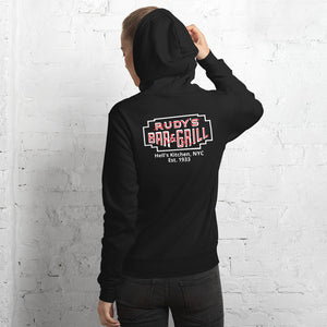 Pig + Neon Sign Hell's Kitchen Hoodie - Rudys Bar & Grill