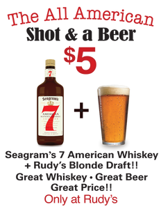 $5 Shot & Beer Special "The All American"