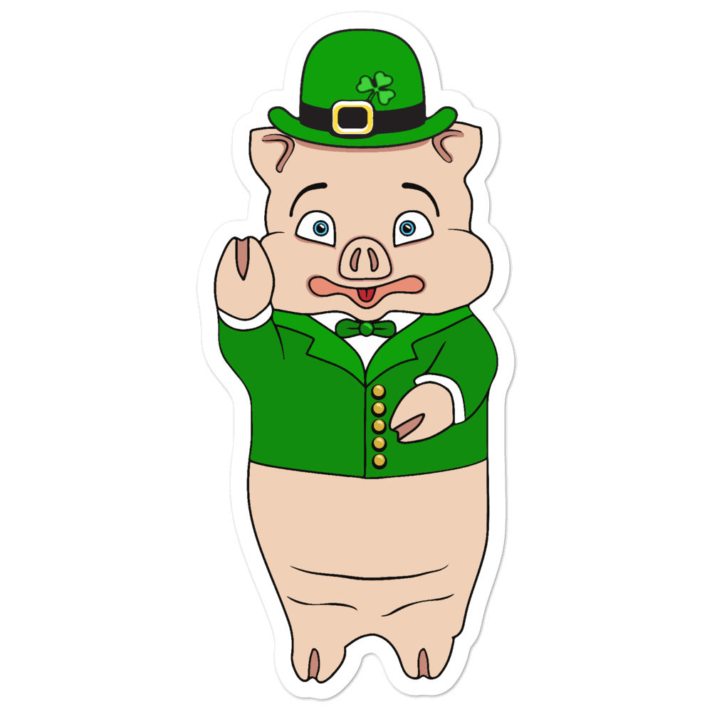 St. Patrick's Day Pig Sticker - Rudys Bar & Grill