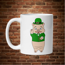 Load image into Gallery viewer, St. Patrick’s Day mug from Rudy’s Bar &amp; Grill, handle on left side