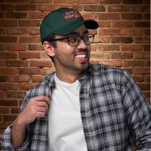 Load image into Gallery viewer, Rudy’s Bar &amp; Grill St. Patrick’s Day neon sign dad hat in green, right-side view