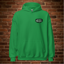 Load image into Gallery viewer, Rudy’s Bar NYC St. Patrick’s Day classic hoodie in Irish green, front view