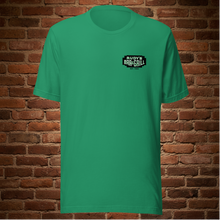 Load image into Gallery viewer, Rudy’s Bar &amp; Grill NYC St. Patrick’s Day t-shirt in kelly green, Baron Von Swine design, front view