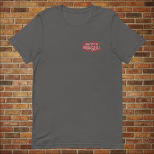 Load image into Gallery viewer, Rudy’s Bar &amp; Grill Hell’s Kitchen pig graphic tee unisex asphalt shirt front design