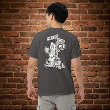 Load image into Gallery viewer, Rudy's NYC Street Relaxed Fit Tee in graphite – back view, garment-dyed heavyweight cotton tee