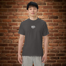 Load image into Gallery viewer, Rudy's NYC Street Relaxed Fit Tee in graphite – front view with vintage hot dog and beer corner graphic