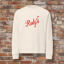 Load image into Gallery viewer, Rudy’s Bar &amp; Grill vintage logo bone unisex relaxed crewneck sweatshirt mockup