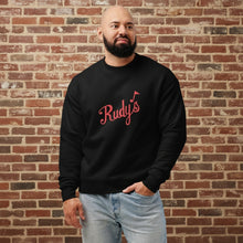 Load image into Gallery viewer, Rudy’s Bar &amp; Grill vintage logo bone unisex relaxed crewneck sweatshirt lifestyle image