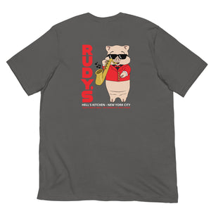 Saxophone Pig T-Shirt - Rudys Bar & Grill