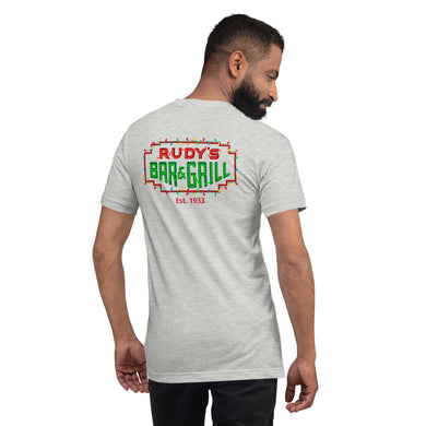Santa Pig + Christmas Neon Sign T-Shirt - Rudys Bar & Grill