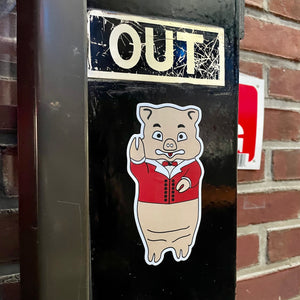 Vintage Pig Sticker - Rudys Bar & Grill