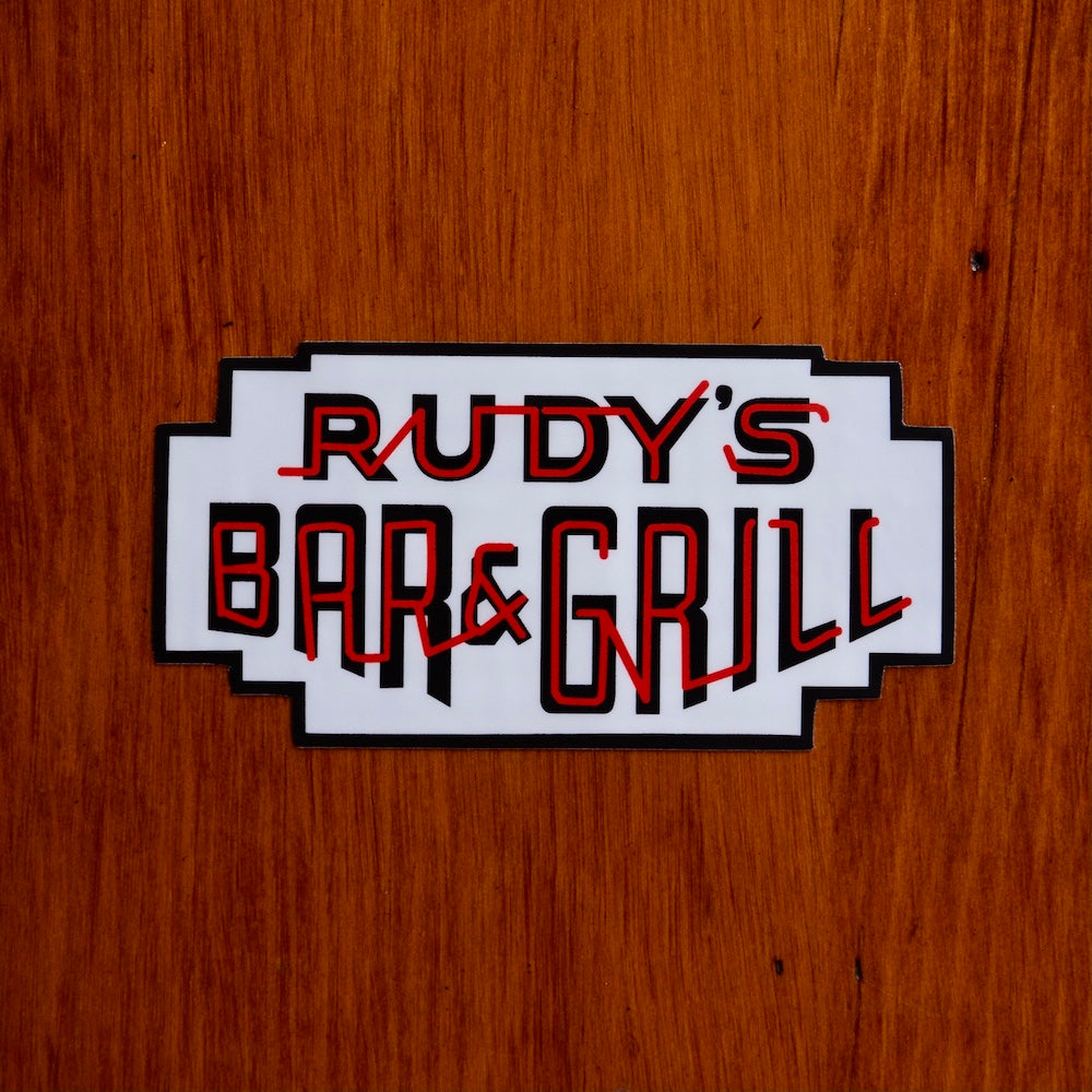 Neon Sign Logo Sticker - Rudys Bar & Grill