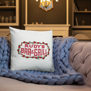 Cupid Pig + Neon Sign Valentine's Pillow - Rudys Bar & Grill