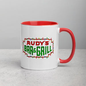 Christmas Neon Sign + Santa Pig Mug - Rudy's Bar & Grill