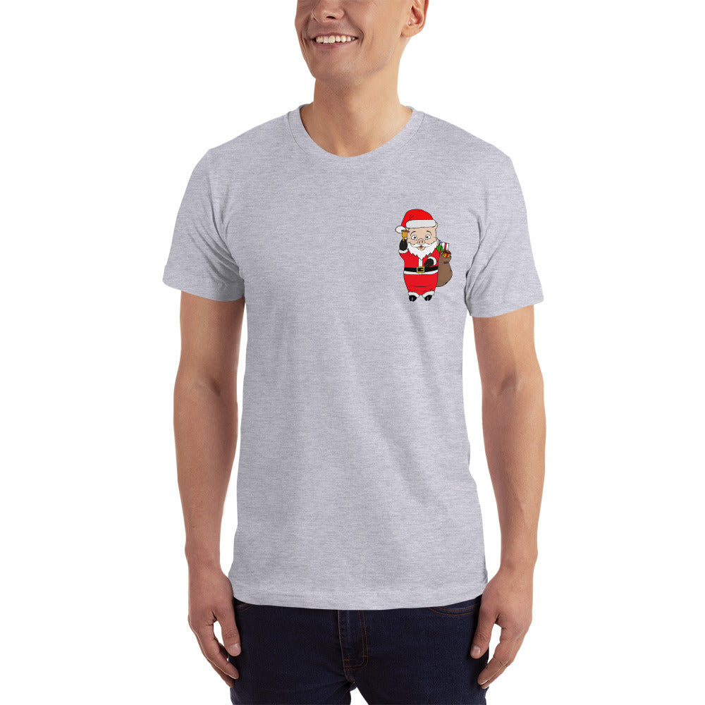 Santa Pig + Christmas Neon Sign T-Shirt - Rudys Bar & Grill