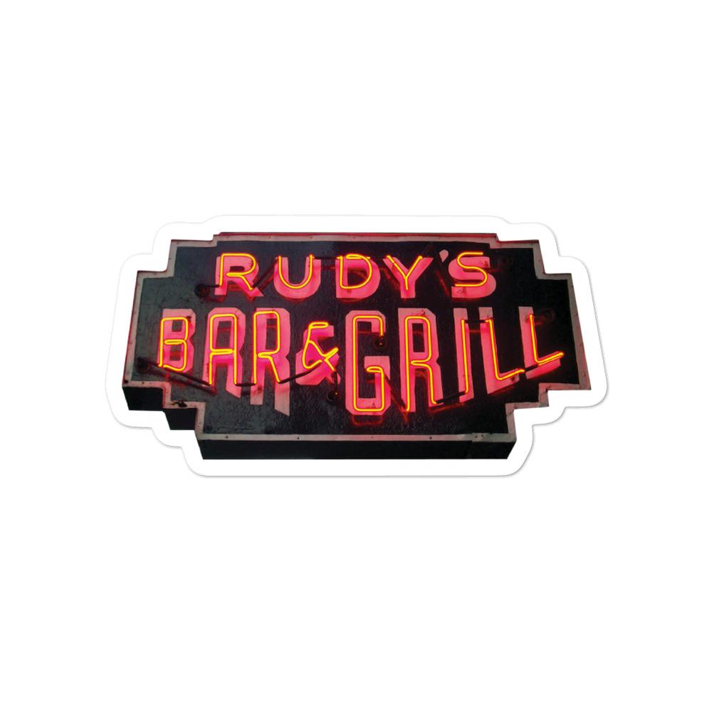 Neon Sign Sticker  Rudys Bar & Grill