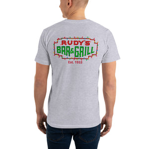 Santa Pig + Christmas Neon Sign T-Shirt - Rudys Bar & Grill
