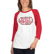 Load image into Gallery viewer, Valentine&#39;s Neon Sign 3/4 sleeve shirt - Rudys Bar &amp; Grill