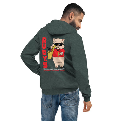 Saxophone Pig Unisex Hoodie - Rudys Bar & Grill