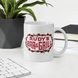Cupid Pig + Neon Sign Valentine's Mug - Rudys Bar & Grill