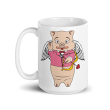 Load image into Gallery viewer, Cupid Pig + Neon Sign Valentine&#39;s Mug - Rudys Bar &amp; Grill